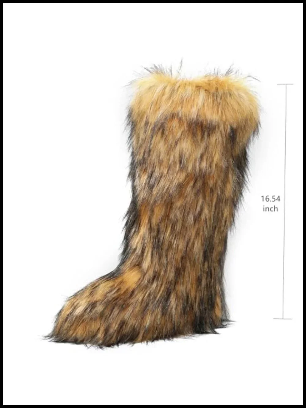 Faux Fur Knee High Snow Boots for Women - Warm Fuzzy Slip-On Winter Boots